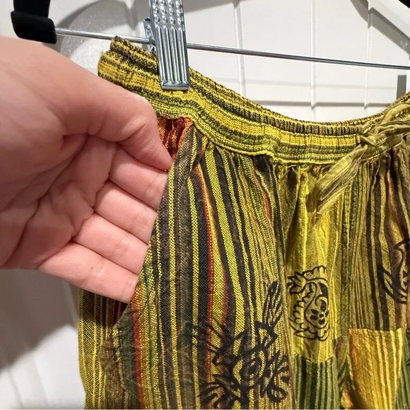 NEW CottonPatchwork Boho Harem Jogger Pants - Picture 11 of 13